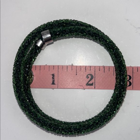Authentic Swarovski Crystaldust Double Loop Bracelet/Bangle ~ in Green - Picture 8 of 14
